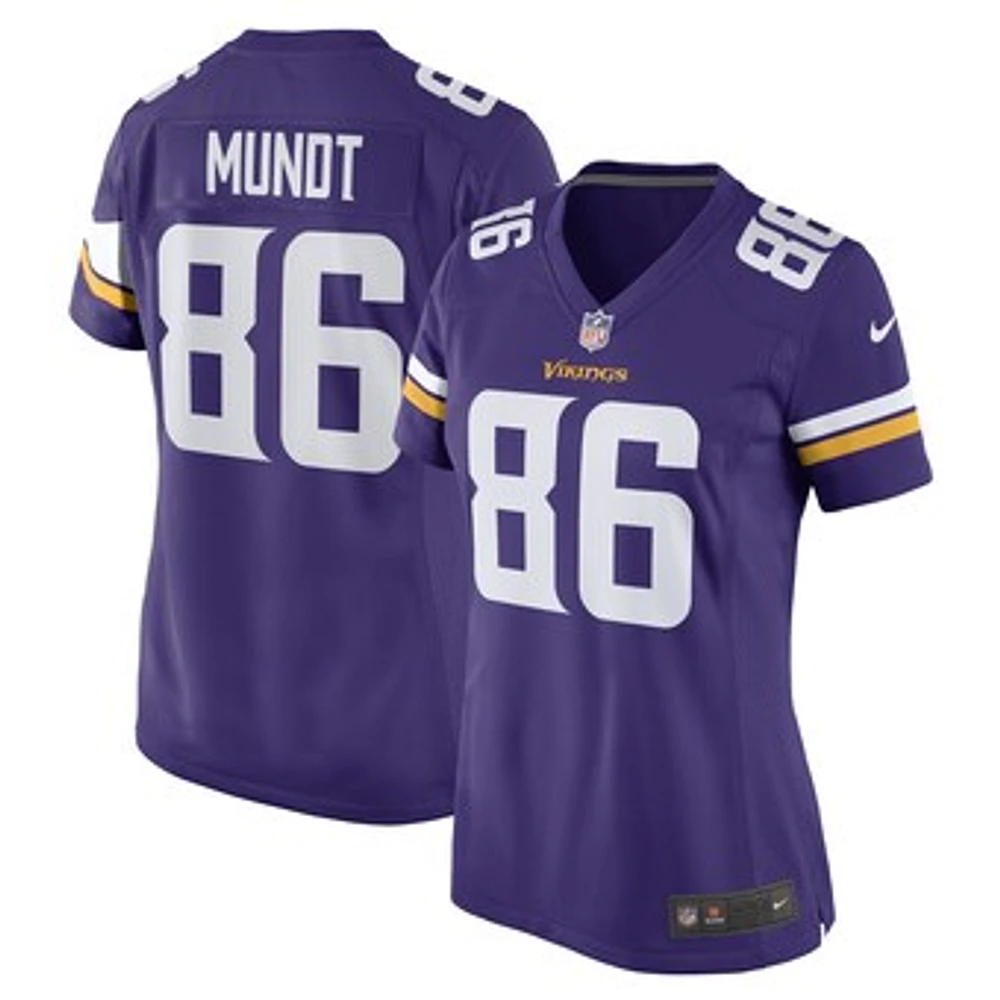 Women's Nike Johnny Mundt Purple Minnesota Vikings Game Player Jersey