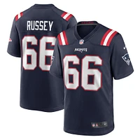 Men's Nike Kody Russey Navy New England Patriots Game Player Jersey