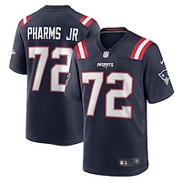 Men's Nike Jeremiah Pharms Jr. Navy New England Patriots Game Player Jersey