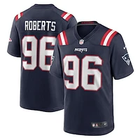 Men's Nike Sam Roberts Navy New England Patriots Game Player Jersey