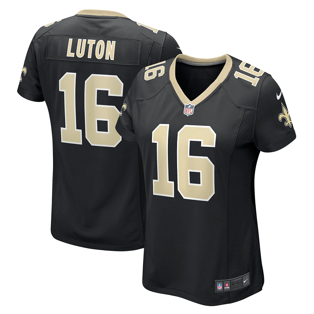 Women's Nike Jake Luton Black New Orleans Saints Game Player Jersey