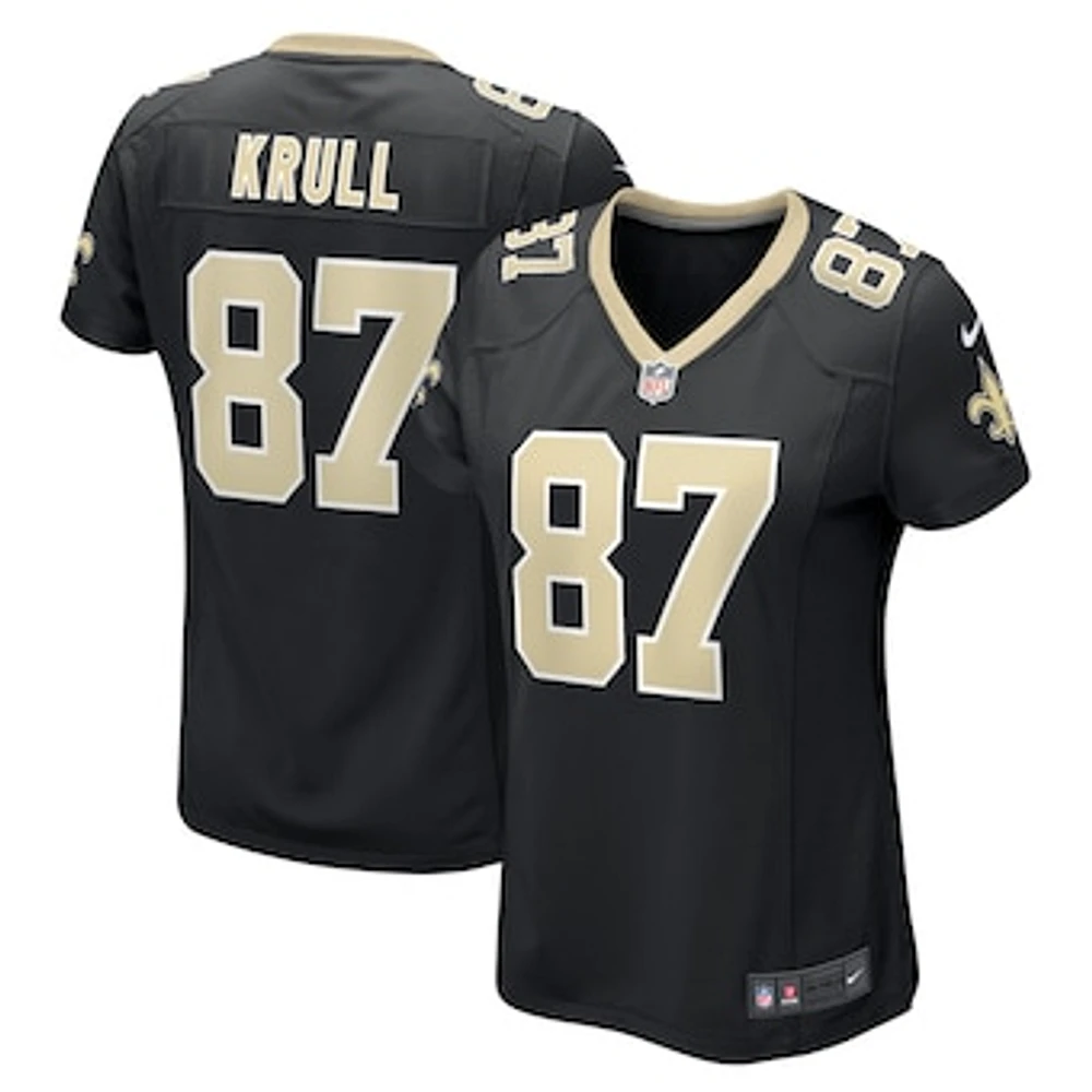 Women's Nike Lucas Krull Black New Orleans Saints Game Player Jersey