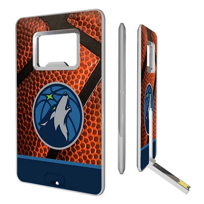 Minnesota Timberwolves Basketball Credit Card USB Drive & Bottle Opener