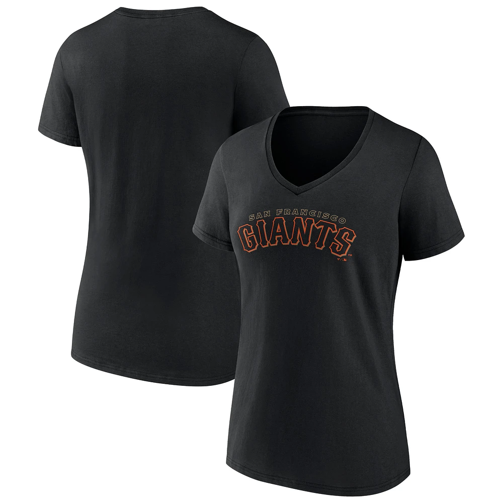 Women's San Francisco Giants Alternate Club Lettering V-Neck T-Shirt
