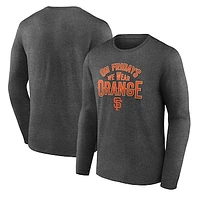 Men's Charcoal San Francisco Giants First Game Long Sleeve T-Shirt