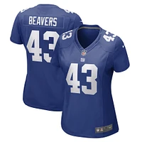 Women's Nike Darrian Beavers Royal New York Giants Game Player Jersey