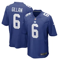 Men's Nike Jamie Gillan Royal New York Giants Game Player Jersey