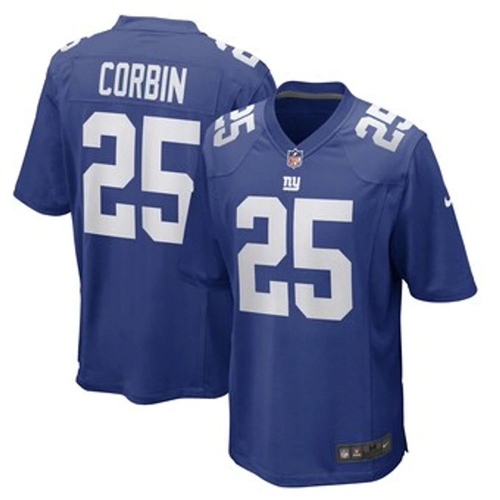 Men's Nike Jashaun Corbin Royal New York Giants Game Player Jersey