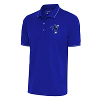 Men's Antigua Royal Indianapolis Colts Team Logo Throwback Affluent Polo