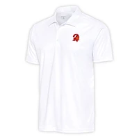Men's Antigua White Tampa Bay Buccaneers Team Logo Throwback Apex Polo