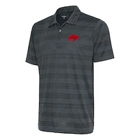 Men's Antigua Charcoal Buffalo Bills Team Logo Throwback Compass Polo