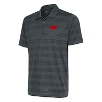 Men's Antigua Charcoal Buffalo Bills Team Logo Throwback Compass Polo