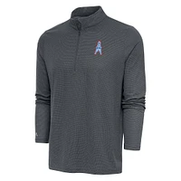 Men's Antigua Houston Oilers Team Logo Throwback Quarter-Zip Pullover Top