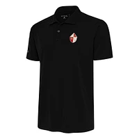 Men's Antigua Black San Francisco 49ers Team Logo Throwback Big & Tall Tribute Polo