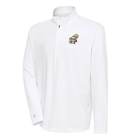 Men's Antigua New Orleans Saints Team Logo Throwback Tribute Quarter-Zip Pullover Top