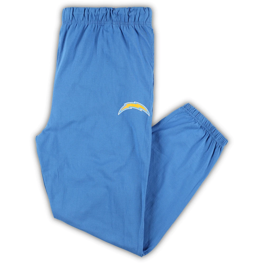 Men's Fanatics Powder Blue Los Angeles Chargers Big & Tall Tracking Lightweight Pajama Pants