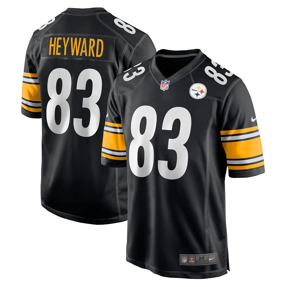 Men's Nike Connor Heyward Black Pittsburgh Steelers Game Player Jersey