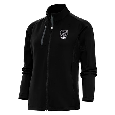 Women's Antigua Austin FC Brushed Metallic Logo Generation Full-Zip Jacket
