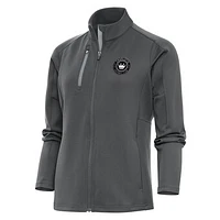 Women's Antigua Charlotte FC Brushed Metallic Logo Generation Full-Zip Jacket