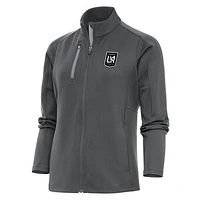 Women's Antigua LAFC Brushed Metallic Logo Generation Full-Zip Jacket