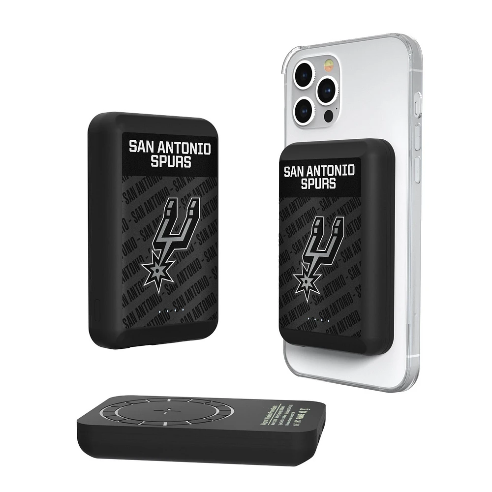 San Antonio Spurs Endzone Design 5000mAh Wireless Mag Power Bank
