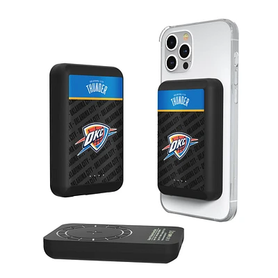 Oklahoma City Thunder Endzone Design 5000mAh Wireless Mag Power Bank