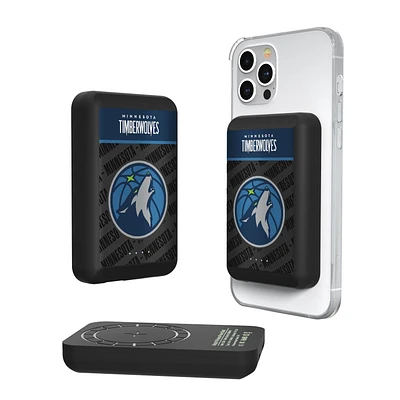 Minnesota Timberwolves Endzone Design 5000mAh Wireless Mag Power Bank