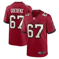 Men's Nike Luke Goedeke Red Tampa Bay Buccaneers Game Player Jersey