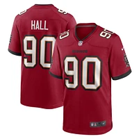 Men's Nike Logan Hall Red Tampa Bay Buccaneers Game Player Jersey