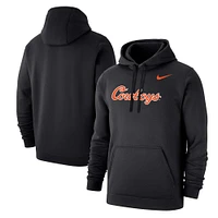 Men's Nike Black Oklahoma State Cowboys Script Pullover Hoodie