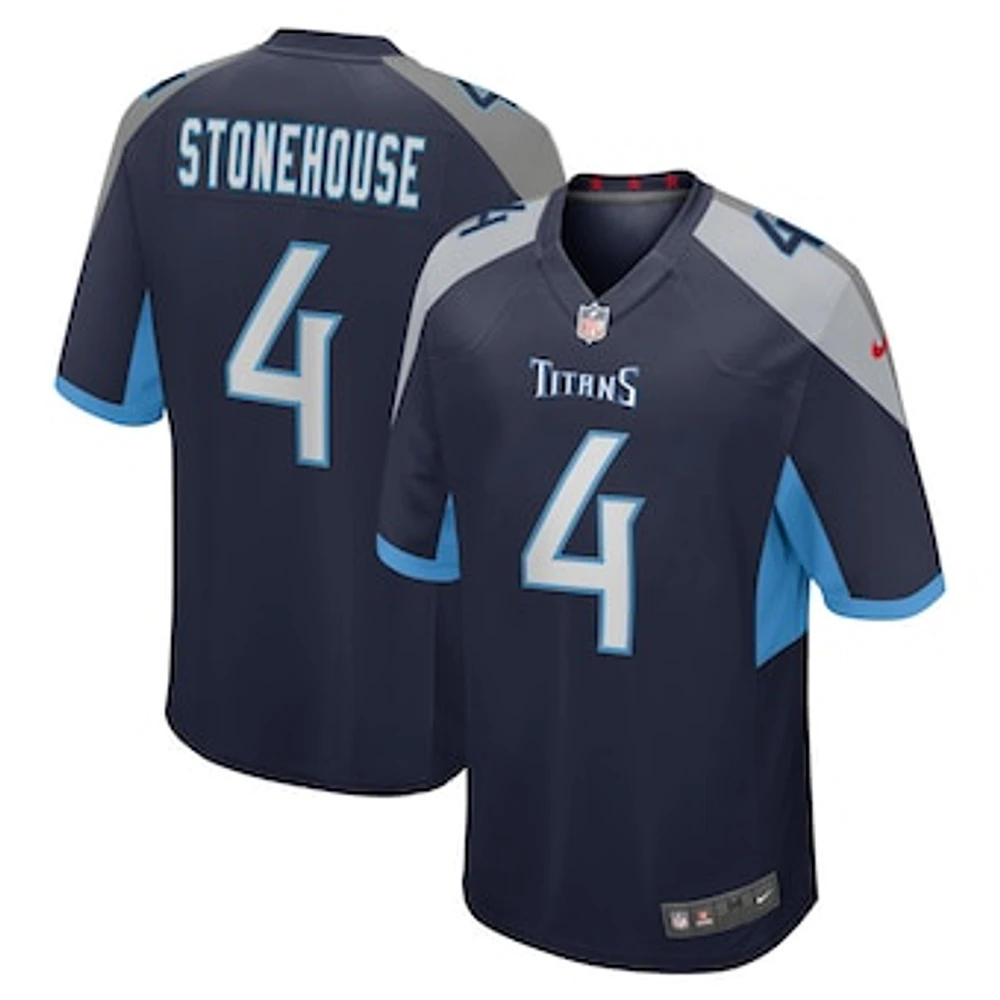 Men's Nike Ryan Stonehouse Navy Tennessee Titans Game Player Jersey