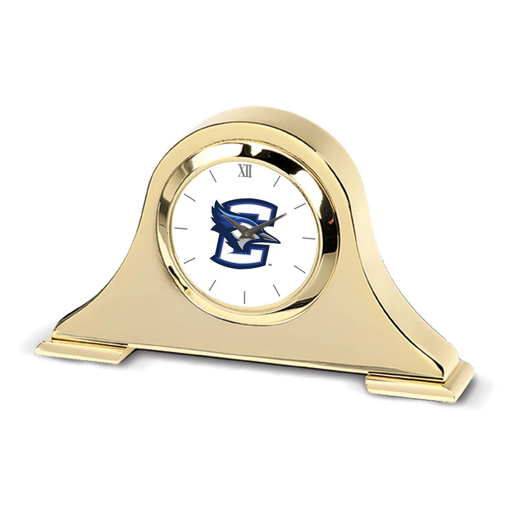 Gold Creighton Bluejays Team Logo Napoleon Desk Clock