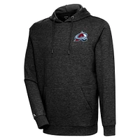 Men's Antigua Heather Colorado Avalanche Action Chenille Pullover Hoodie