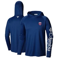 Men's Columbia Navy Minnesota Twins Terminal Tackle Long Sleeve Hoodie T-Shirt