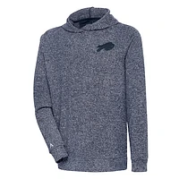 Men's Antigua Heather Navy Buffalo Bills Tonal Logo Absolute Pullover Hoodie