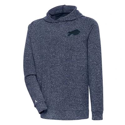 Men's Antigua Heather Navy Buffalo Bills Tonal Logo Absolute Pullover Hoodie