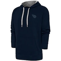 Men's Antigua Navy Tennessee Titans Tonal Logo Victory Pullover Hoodie