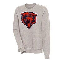 Women's Antigua Oatmeal Chicago Bears Mascot Action Sweatshirt