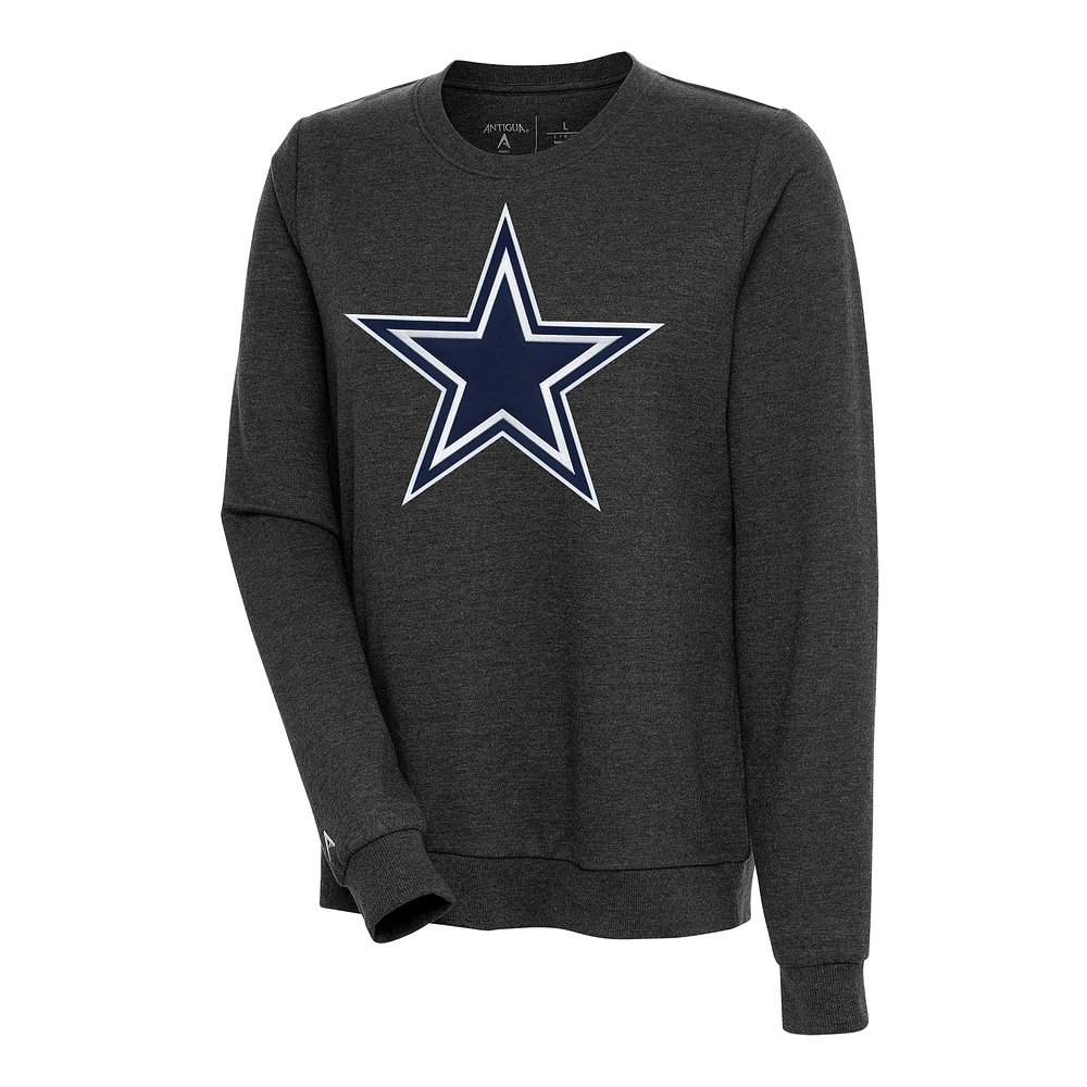 Women's Antigua Heather Dallas Cowboys Action Sweatshirt