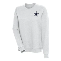 Women's Antigua Heather Gray Dallas Cowboys Logo Action Sweatshirt