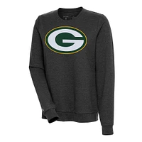 Women's Antigua Heather Green Bay Packers Action Sweatshirt