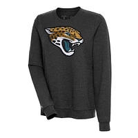 Women's Antigua Heather Black Jacksonville Jaguars Action Sweatshirt