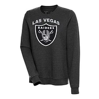 Women's Antigua Heather Black Las Vegas Raiders Action Sweatshirt