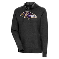 Women's Antigua Heather Baltimore Ravens Action Pullover Hoodie