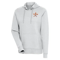 Women's Antigua Heather Houston Astros Action Pullover Hoodie