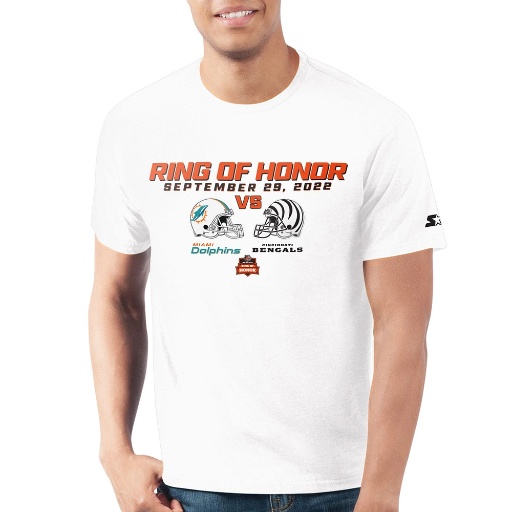 Men's Starter White Cincinnati Bengals 2022 Ring of Honor T-Shirt