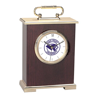 High Point Panthers Gold Logo Carriage Clock