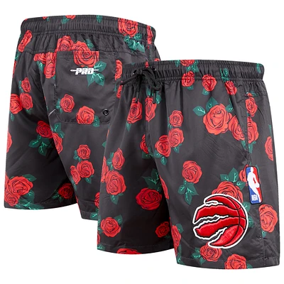 Men's Pro Standard Black Toronto Raptors Roses Woven Shorts