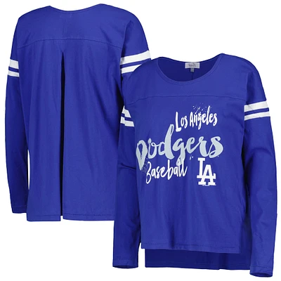 Women's Touch Royal Los Angeles Dodgers Free Agent Long Sleeve T-Shirt