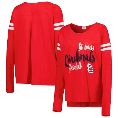 Women's Touch Red St. Louis Cardinals Free Agent Long Sleeve T-Shirt